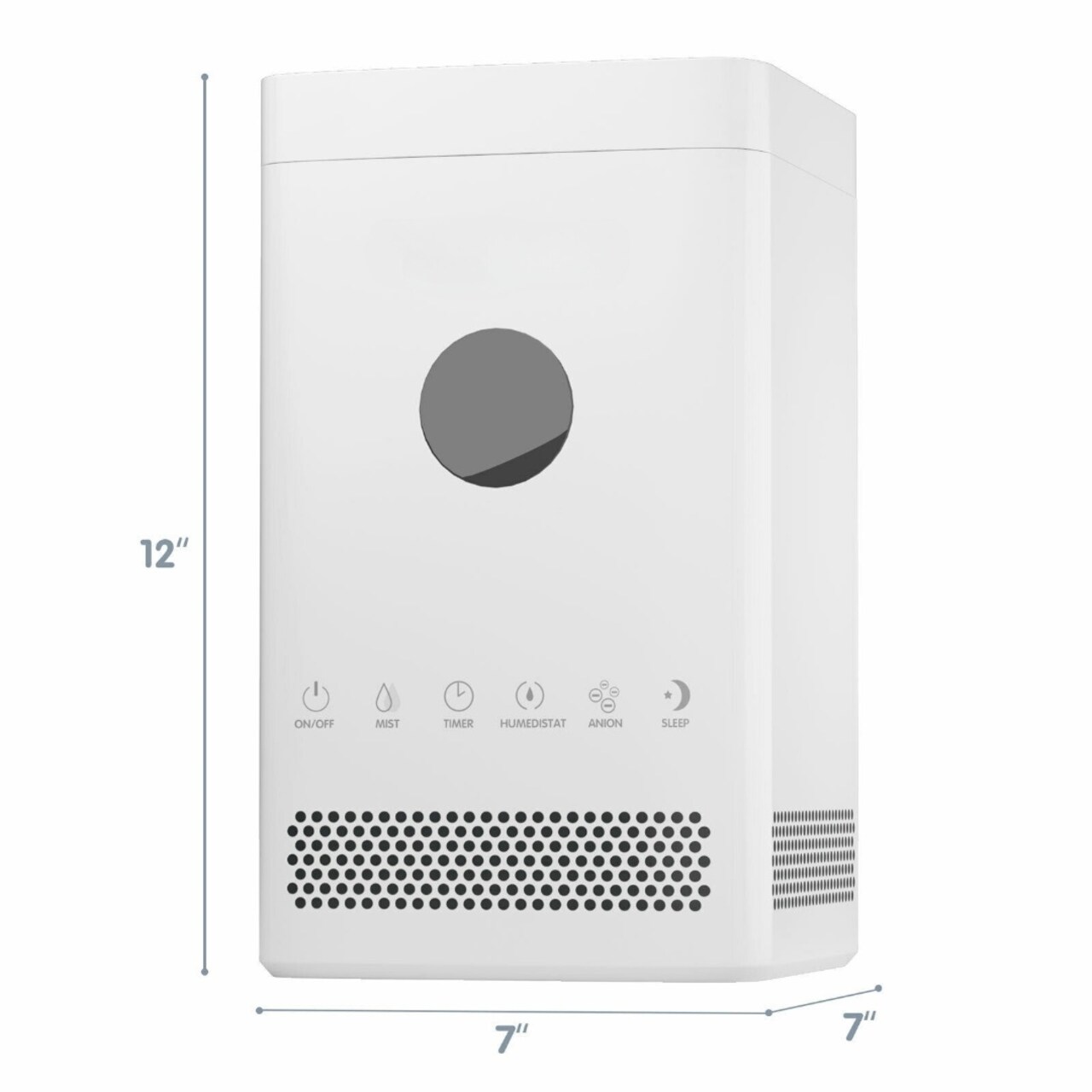 White Cool Mist Humidifier 3.5L for Home Bedroom Office with Sleep Mode and LCD Screen